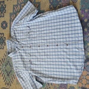 Carhartt Men's 3XL Relaxed Fit Plaid Short Sleeve Button Down Work Shirt